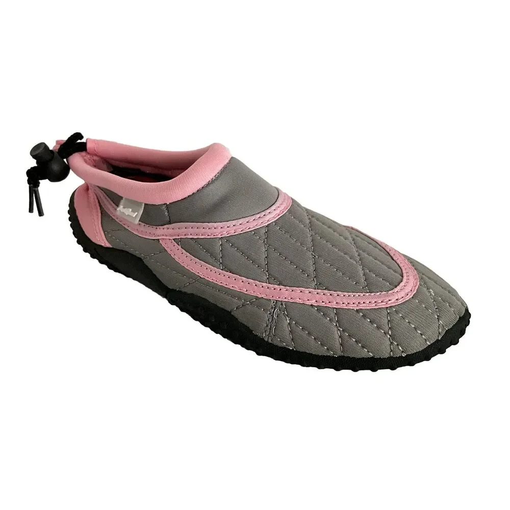 Just Speed Water Shoe Trim Slip-on Beach Pool Gray Kids 3